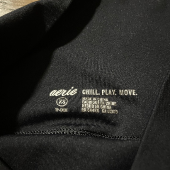 aerie crisscross ankle cropped leggings black size XS - Picture 5 of 14